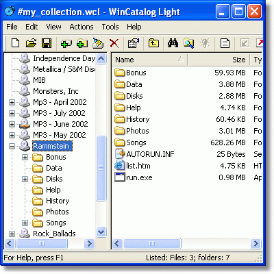 WinCatalog Light Screenshot